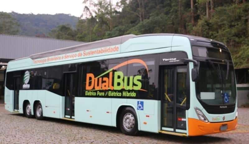 Ônibus híbrido com tecnologia 100% brasileira é lançado em São Paulo